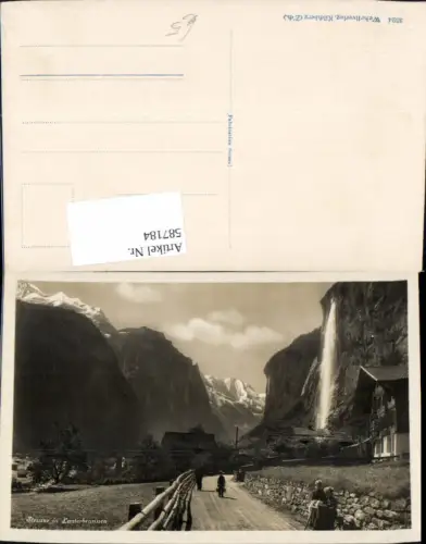 587184,Strasse i. Lauterbrunnen Wasserfall Switzerland
