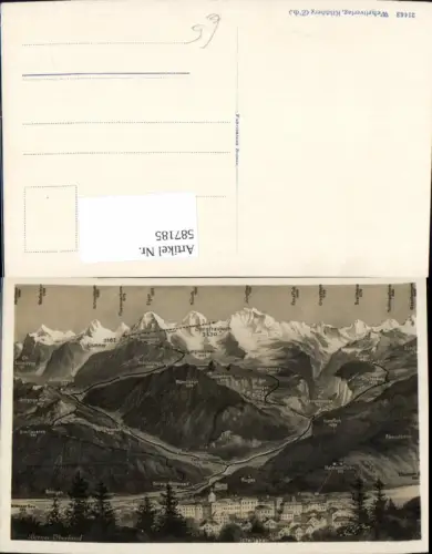587185,Interlaken Berner Oberland Gipfelkarte Switzerland