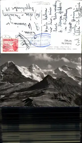 587482,Foto Ak Hotel Männlichen ob Grindelwald Wergen Eiger Mönch u. Jungfrau Switzerland