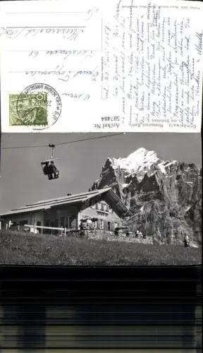 587484,Foto Ak Grindelwald Restaurant Bort m. Wetterhorn Sessellift Switzerland