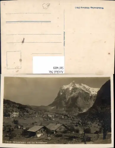 587489,Grindelwald u. d. Wetterhorn Switzerland