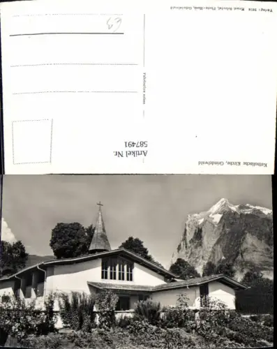 587491,Foto Ak Katholische Kirche Grindelwald Switzerland