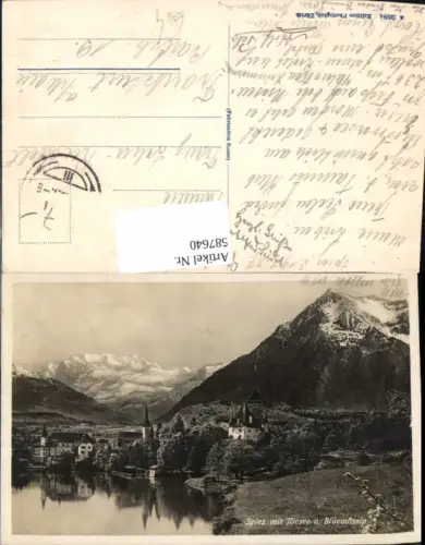 587640,Spiez m. Niesen u. Blüemlisalp Switzerland