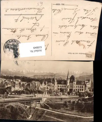 618849,Bern Kirchenfeldbrücke u. d. Alpen