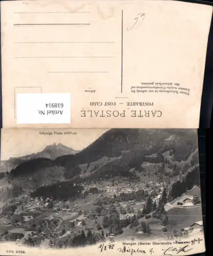 618914,Wengen Berner Oberland Schynige Platte