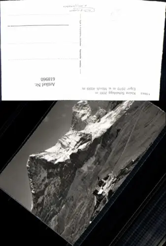 618960,Foto Ak Kleine Scheidegg Eiger u. Mönch Bergstation Grindelwald