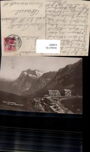 618987,Foto Ak Kleine Scheidegg m. d. Wetterhorn Grindelwald Lauterbrunnen