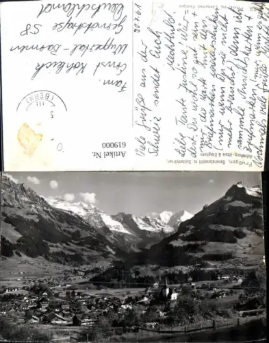 619000,Foto Ak Frutigen Generalansicht m. Doldenhörner