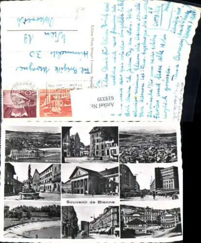 619339,Mehrbild Ak Souvenir de Bienne Biel Ansichten