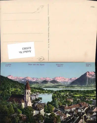 619363,Thun u. d. Alpen Gipfelkarte