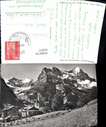 619377,Foto Ak Grindelwald Fiescherhörner u. Eiger