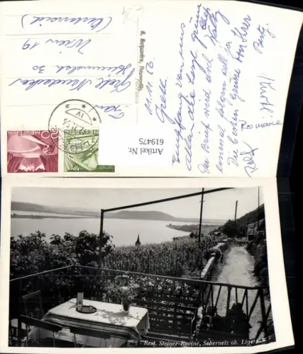 619475,Foto Ak Restaurant Steiner Racine Schernelz ob Ligerz