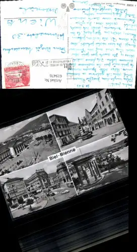 619476,Mehrbild Ak Biel Bienne VW Käfer Brunnen Bus