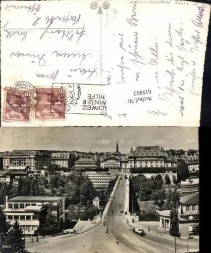 619493,Foto Ak Bern Ansicht m. Brücke