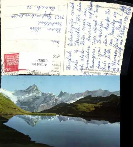 619618,Foto Ak Grindelwald Bachalpsee m. Schreckhorn u. Finsteraarhorn