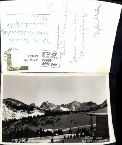 619632,Foto Ak Selital Blick auf Gantrischkette Rüschegg Winteransicht