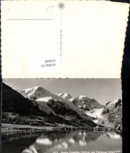 619648,Foto Ak Susten-Passhöhe m. Tierberge Innertkirchen