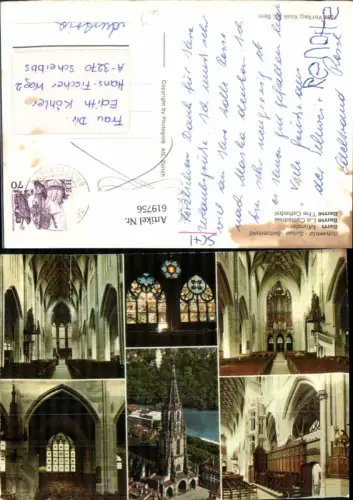 619756,Mehrbild Ak Bern Berne Münster La Cathedrale Außen u. Innen