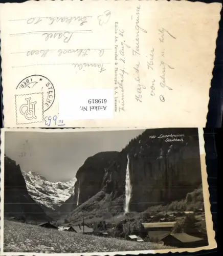 619819,Foto Ak Lauterbrunnen Staubbach Wasserfall