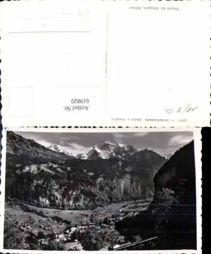 619820,Foto Ak Lauterbrunnen Mönch u. Jungfrau