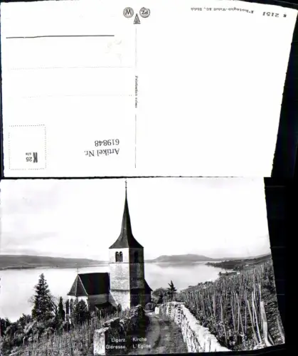 619848,Foto Ak Ligerz Kirche Gleresse L Eglise