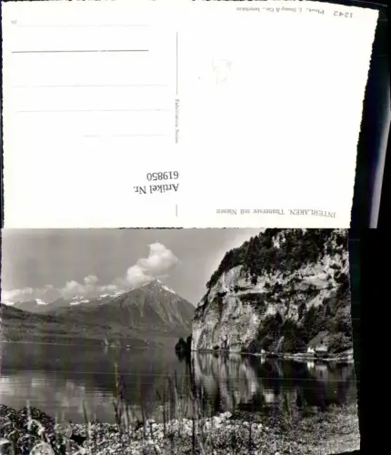 619850,Foto Ak Interlaken Thunersee m. Niesen