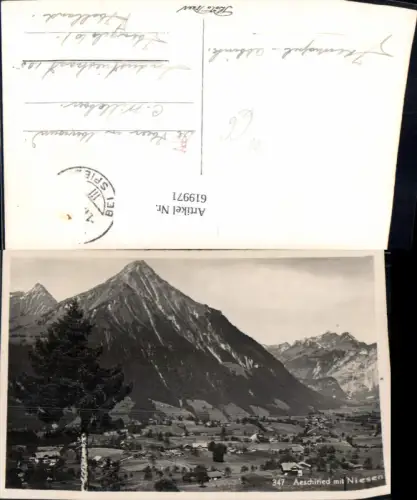619971,Foto Ak Aeschi bei Spiez Aeschiried m. Niesen
