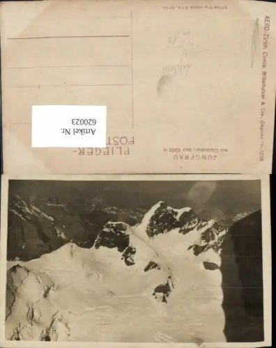 620023,Luftbild Jungfrau m. Gletscher b. Interlaken pub Aero Zürich