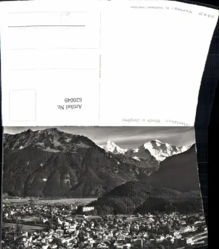 620049,Foto Ak Interlaken Mönch u. Jungfrau