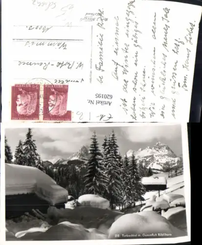 620195,Foto Ak Turbach Turbachtal m. Gummfluh Rüblihorn Winteransicht
