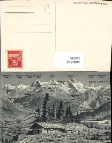 620299,Berner Oberland Interlaken Gipfelkarte