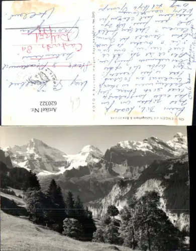 620322,Foto Ak Ob Wengen Lauterbrunnen m. Tschingelhorn u. Breithorn