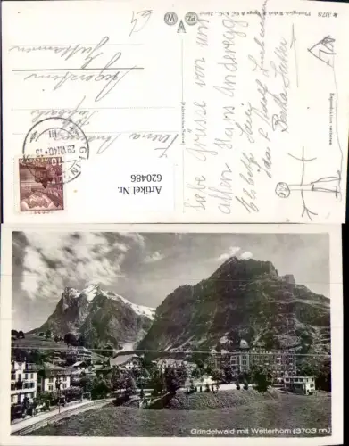 620486,Foto Ak Grindelwald m. Wetterhorn