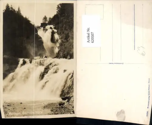 620507,Foto Ak Meiringen Reichenbachfälle Ziegen Wasserfall