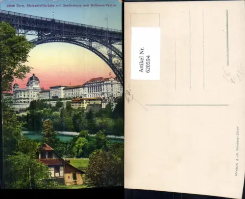 620594,Bern Kirchenfeldbrücke m. Bundeshaus u. Bellevue-Place Brücke