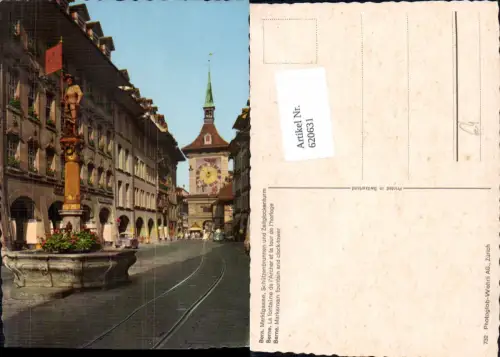 620631,Bern Marktgasse Schütenbrunnen Zeitglockenturm Berne