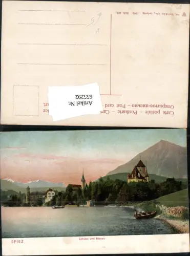 655292,Spiez Schloss u. Niesen Ruderboot Boot pub Dr Trenkler Co 162