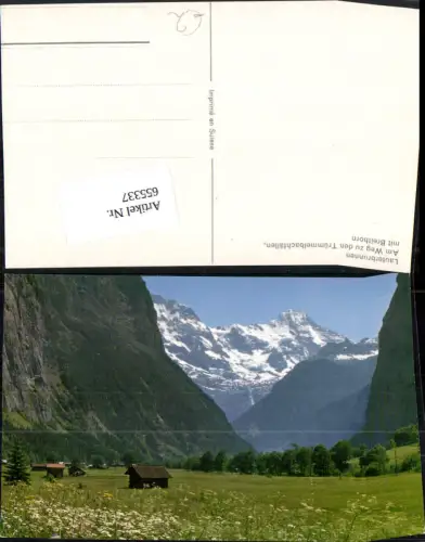 655337,Lauterbrunnen Am Weg Trümmelbachfällen mit Breithorn