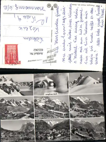 655362,Mehrbild Ak Jungfraujoch Kleine Scheidegg Grindelwald Interlaken Lauterbrunnen