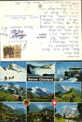 655414,Mehrbild Ak Berner Oberland Wengen Interlaken Grindelwald