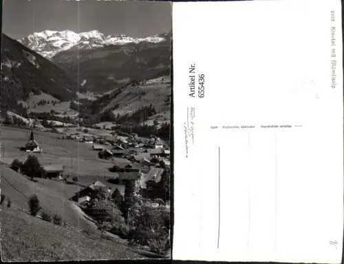 655436,Foto Ak Kiental mit Blümlisalp Reichenbach im Kandertal