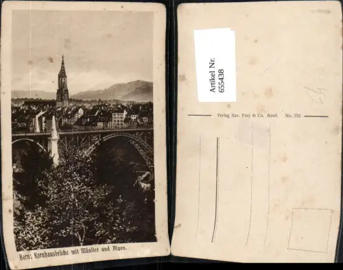 655438,Bern Kornhausbrücke mit Münster u. Alpen Brücke