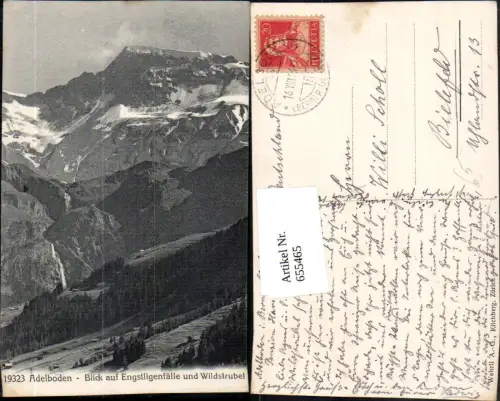 655465,Adelboden Blick auf Engstligenfälle u. Wildstrubel
