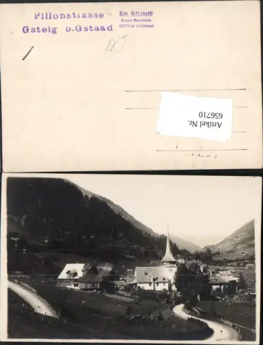 656710,Foto Ak Pillonstrasse Gsteig b. Gstaad