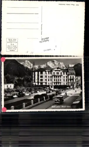 690715 seltene Foto-AK Interlaken Hotel Eden Auto Oldtimer Kt. Bern