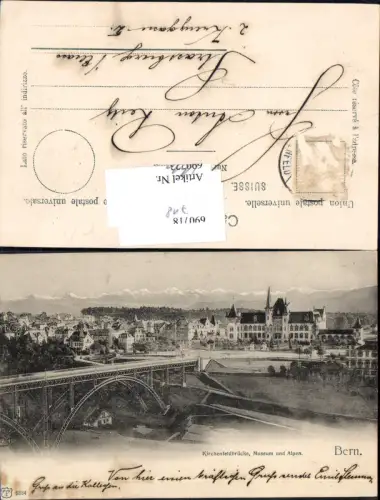 690718 Bern Kirchenfeldbrücke Brücke Museum 1900