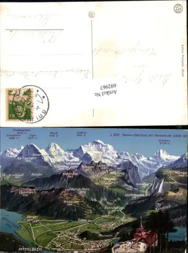 692967 Interlaken Wilderswil Bönigen Gsteig Mulinen Matten Harderkulm Berner Oberland