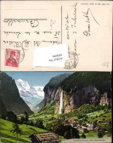 693696 tolle AK Lauterbrunnen Staubbach Kt. Bern pub Gabler 1021
