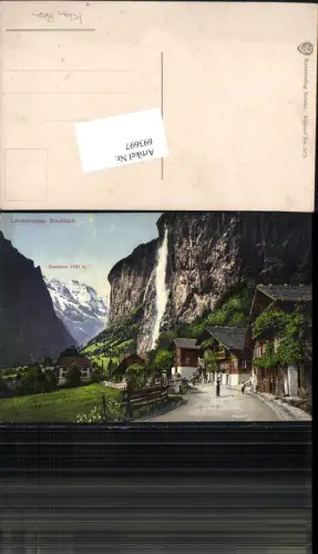 693697 tolle AK Lauterbrunnen Staubbach Straßenansicht im Ort Kt. Bern