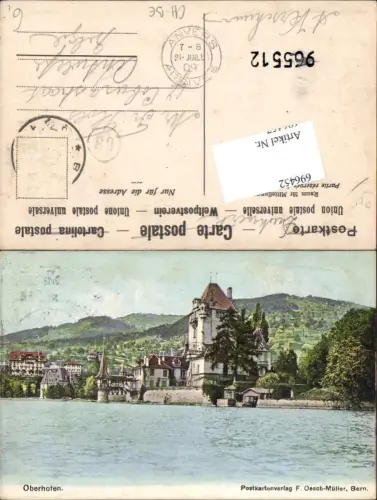 696452 tolle AK Oberhofen bei Bern pub Oesch-Müller